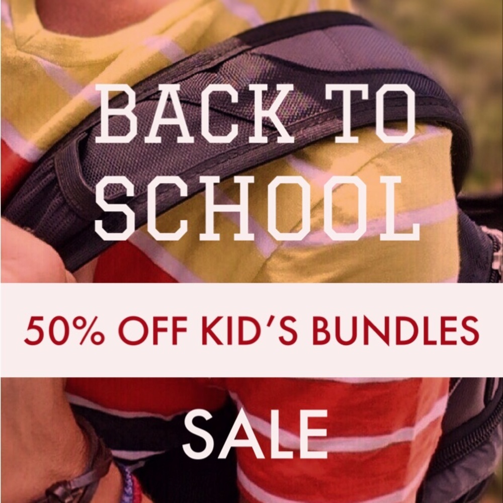 Back to School Sale! Half off all kids bundles!